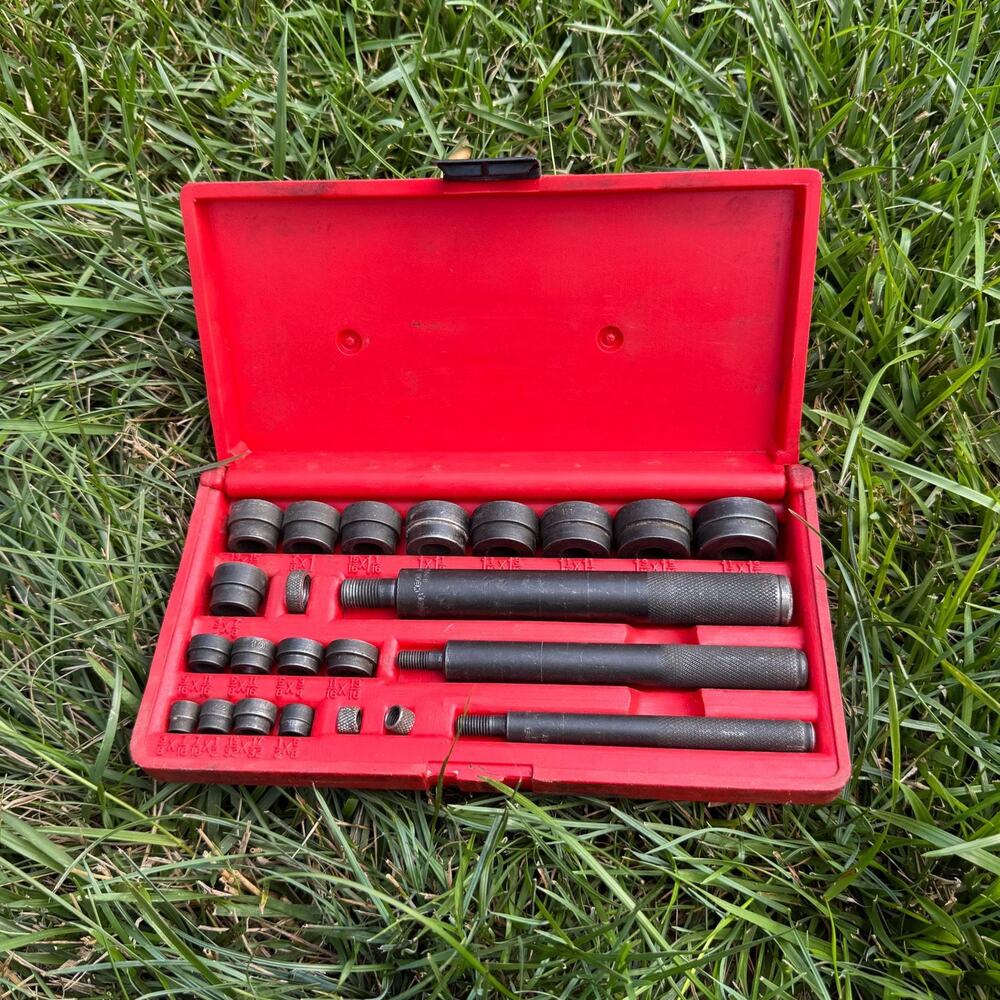 Vintage Snap On Tools A157C Heavy Duty Bushing Driver Set SAE w/ PB20 Case